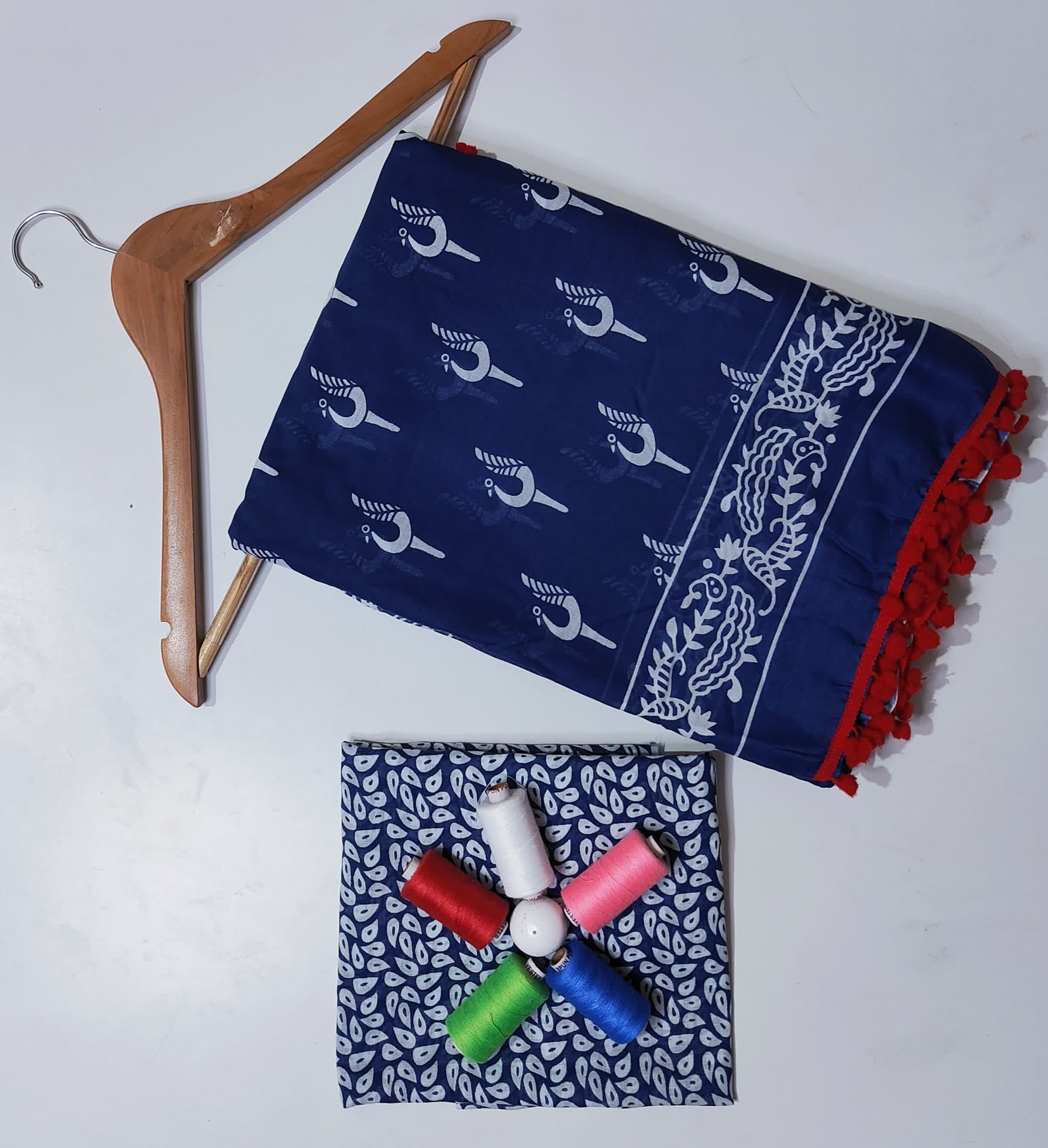 Hand block print Saree with blouse